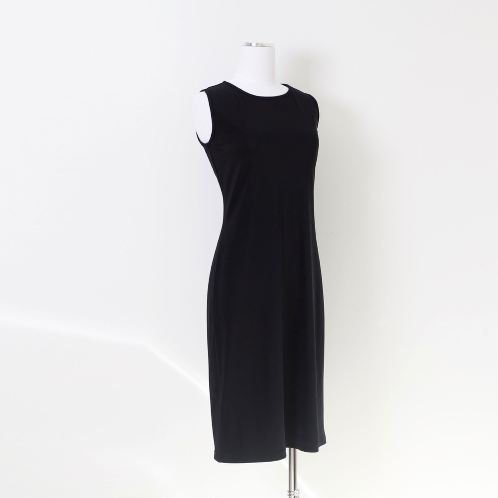 90's Vintage Sleeveless Slinky Knee Length Dress - Picture 6 of 8
